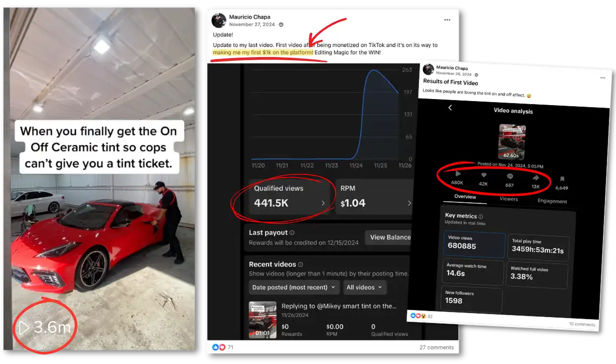 Mauricio dengan mudah mencapai 3,6 Juta Penayangan + bonus $1.000 hanya dalam hitungan hari!